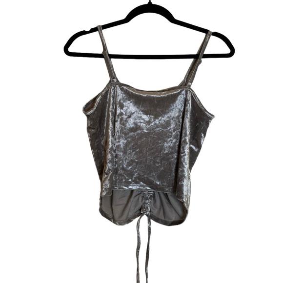 Hippie Rose Faux Velour Tank Top - Picture 2 of 4